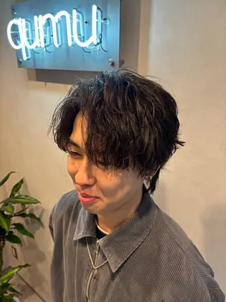 ショート ✨髪質改善カラー/垢 抜けメンズパーマ✨のヘアスタイル