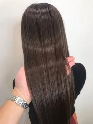 ロング 酸性ストレート/ブリ ーチなし/中村 匠のヘアスタイル