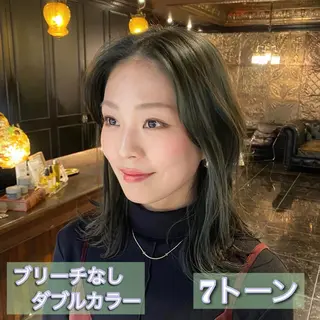 ミディアム カラー 透明感カラー🌿 グレージュ🐺陽介のヘアスタイル