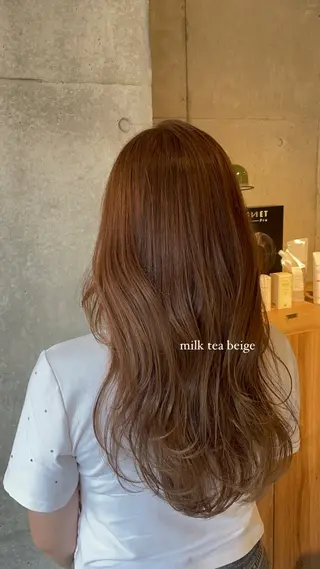 ロング ハイトーンカラー♡/ 韓国ヘア/Linaのヘアスタイル
