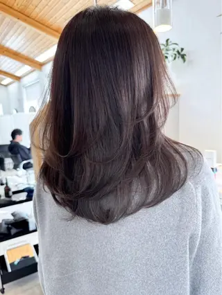 ミディアム カラー ヘアアレンジ 🫧透明感カラー/ 艶カラー🫧namiのヘアスタイル