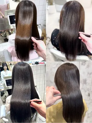 ロング カラー 新宿/韓国風レイヤー 髪質改善/渋谷直樹のヘアスタイル