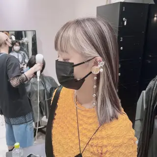 ミディアム カラー 福西 洋斗のヘアスタイル