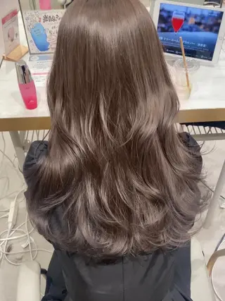 ロング カラー パーマ ヘアアレンジ 小野寺瑞希 /最小顔カットのヘアスタイル
