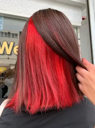 ミディアム カラー パーマ ヘアアレンジ メンズ キッズ ネイル マツエク・マツパ アイブロウ 🤍韓国風レイヤー/ 艶髪🤍鳥越美羽のヘアスタイル