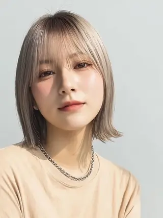 ミディアム カラー ❄️透明感カラー❄️ メンズ✂️TOWAのヘアスタイル