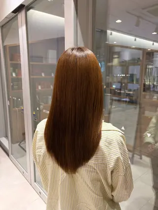 セミロング 💎ツヤ髪ストレート カラー💎かのんのヘアスタイル