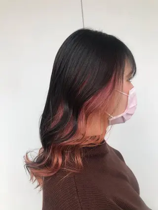 セミロング 下條 真のヘアスタイル