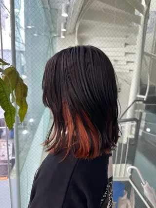 ミディアム カラー ヘアアレンジ 久米 治仁のヘアスタイル