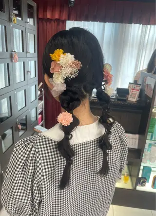 セミロング 量産ヘアセット/ ヘアメAyakaのヘアスタイル