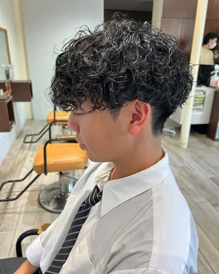 パーマ メンズ Ore🫧タナカマヤ /柔らかい質感カラーのヘアスタイル