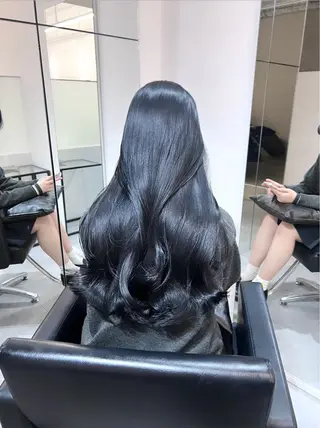 ロング カラー ヘアアレンジ 小顔見えカット/ 韓国レイヤー🇰🇷のヘアスタイル