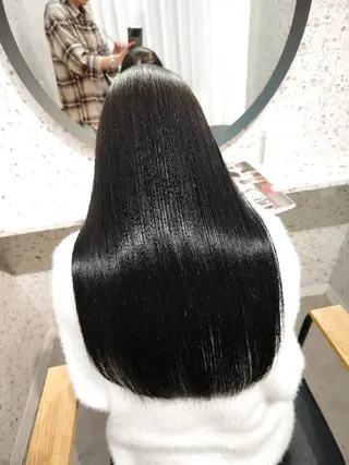 ロング パーマ 髪質改善.縮毛矯正 ×韓国ヘアyukiのヘアスタイル
