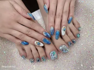 ミディアム ネイル 《LB》ラブリエ Nail&eyeのマツエク・マツパデザイン