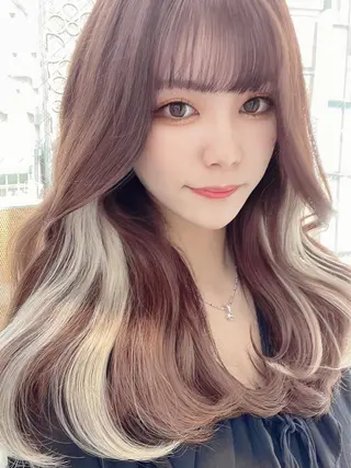 セミロング カラー 顔周り特化/韓国ヘア /レイヤー/吉野幸大のヘアスタイル