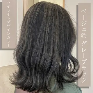 ミディアム カラー しみず さきのヘアスタイル