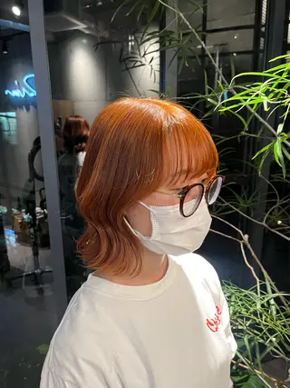 ショート カラー ショート/コテ巻き風 kanohaのヘアスタイル