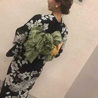 ヘアアレンジ ボウ🪞ヘアセット /メイク/マツパのマツエク・マツパデザイン