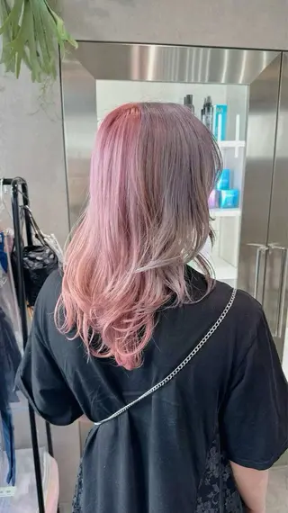 セミロング カラー ヘアアレンジ iona/ハイトーン /ネイルのネイルデザイン