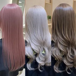 ロング カラー 👑髪質改善wカラー /ハイトーン/アユカのヘアスタイル