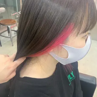 セミロング カラー エクステ＆艶カラー 🎀YURINA🎀のヘアスタイル