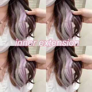 ミディアム 横浜🍒ルーツカラー エクステ／RIEのヘアスタイル
