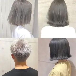 ミディアム カラー パーマ ヘアアレンジ ハイトーン特化🤍 浦住のヘアスタイル