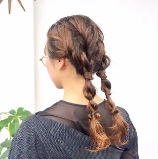 セミロング カラー ヘアアレンジ HIROKO / 透明感暖色カラー🎀のヘアスタイル