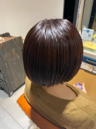 ショート カラー 関口 桃花🌷 暖色カラーのヘアスタイル