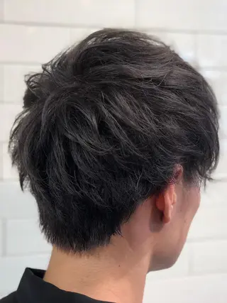 ショート カラー メンズ 髪質改善⌇透明感 カラー⌇川上葵のヘアスタイル