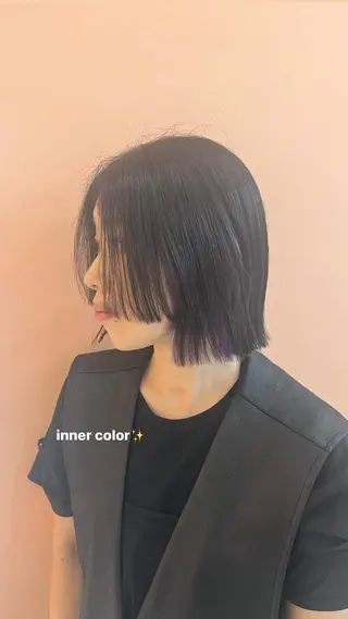 ミディアム カラー 目黒 彩花のヘアスタイル