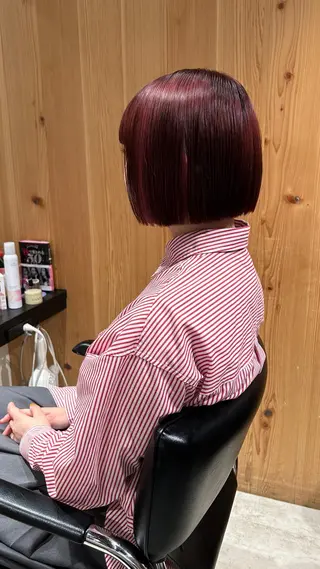 ショート カラー スキバサミを使わない カット🌼唯🌼のヘアスタイル