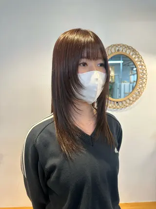 ミディアム yuika .のヘアスタイル