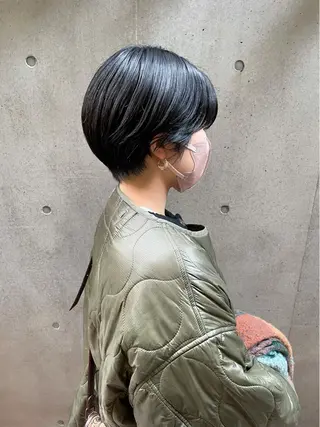 ショート 大人可愛い♡コテ巻き パーマ🌼杉田 萌恵のヘアスタイル