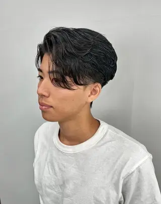 ミディアム パーマ メンズ 博多メンズヘア特化 ベップハルキのヘアスタイル