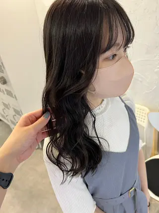 セミロング カラー パーマ ヘアアレンジ メンズ キッズ ネイル マツエク・マツパ アイブロウ メンズカット ／ パーマ ／ コハのヘアスタイル