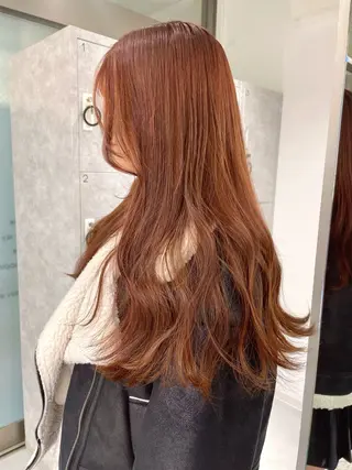 ロング カラー ダブルカラー,透け カラーHINARIのヘアスタイル