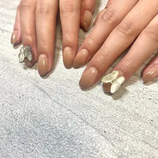 ショート カラー パーマ ヘアアレンジ メンズ キッズ ネイル マツエク・マツパ アイブロウ 今福鶴見ネイル 8(エイト)のネイルデザイン