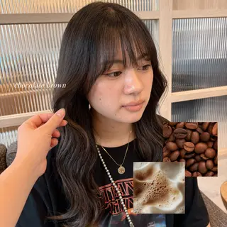 カラー ヘアアレンジ えんどう ゆめはのヘアスタイル