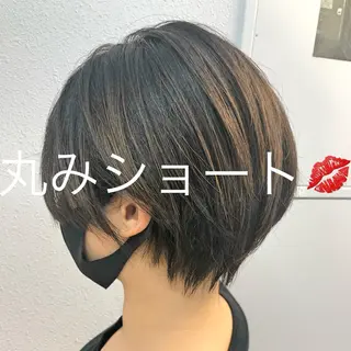 ショート 日比崚介🍀 おくれげ小顔カットのヘアスタイル