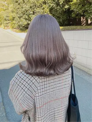 ミディアム カラー ツヤ髪矯正 Kanaのヘアスタイル
