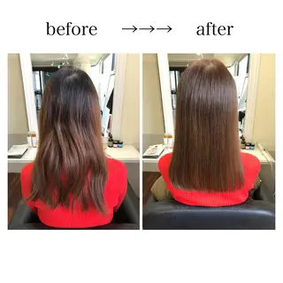 セミロング カラー パーマ 成松 勇治のヘアスタイル