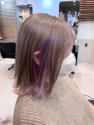 ミディアム カラー 小松崎 友宏のヘアスタイル