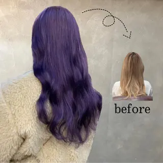 ロング ❤️‍🔥シールエク ＋カラー京❤️‍🔥のヘアスタイル