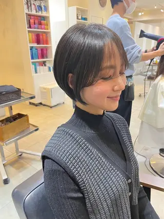 ショート カラー 無料カット/ ショート特化/表参道のヘアスタイル
