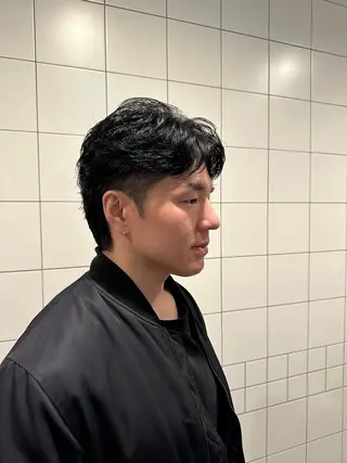 パーマ メンズ 岡部 琉斗のヘアスタイル