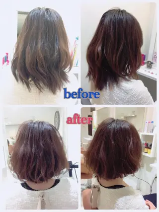 ミディアム パーマ 中本 勝彦のヘアスタイル