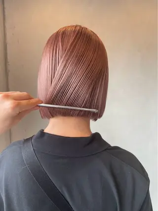 ショート ボブ/透明感カラー 長岡/三浦めい🌟のヘアスタイル