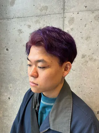 カラー メンズ ボブ×艶カラー 特化・リクト💥のヘアスタイル