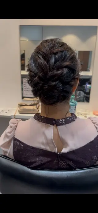 ショート ヘアアレンジ ヘアアレンジ/ カラー/hazukiのヘアスタイル